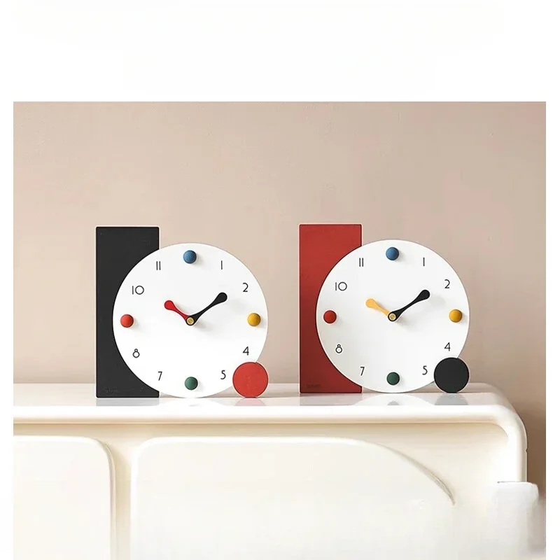 

JOJO'S L. PD. Line. Clock Home Accessories Study Bedroom Tabletop Ornament Entrance | Line Sequence