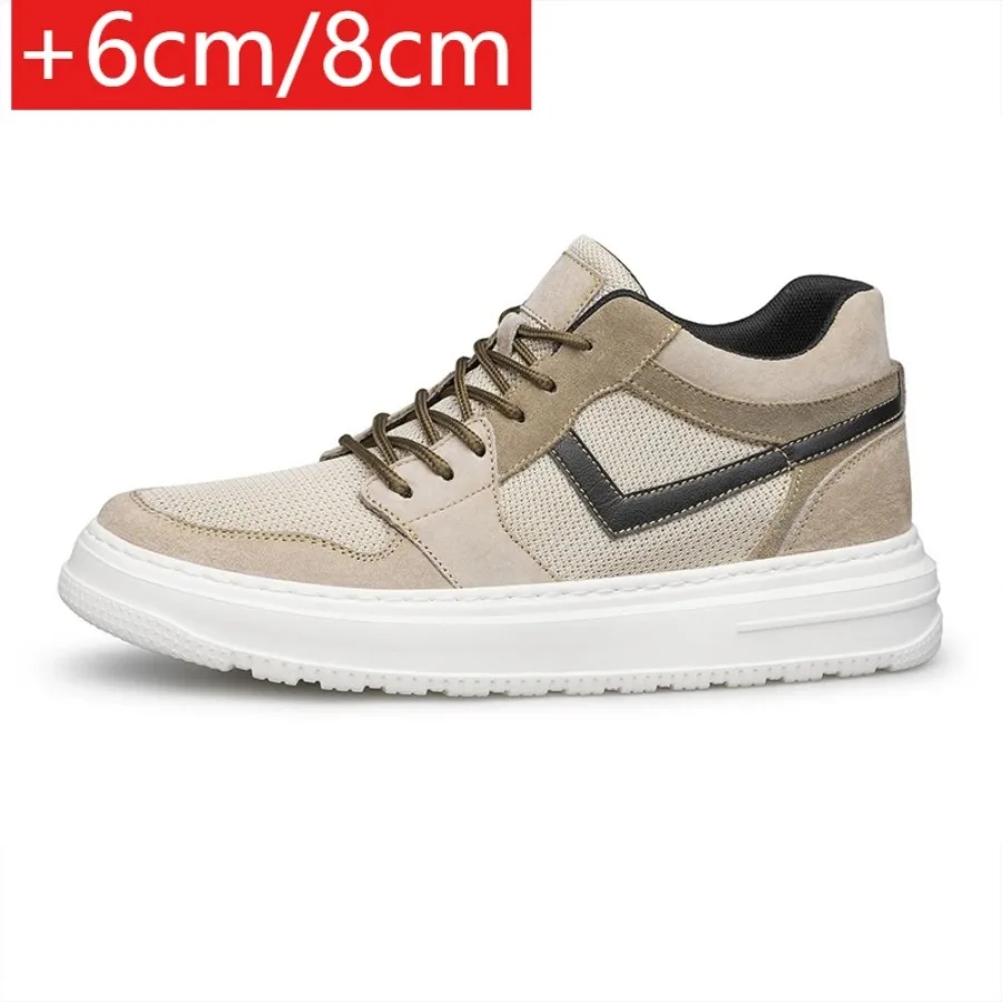 

2025 Men Elevator Shoes Heightening Sneakers for Men 6cm 8cm Breathable Height Increased Shoes for Man Sports Shoes
