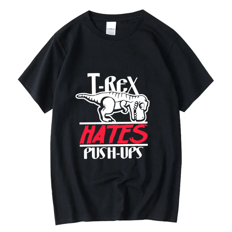 XIN  High Quality 100% Cotton Funny Tyrannos Mens Tshirt Customizable Hand-Painted Design Unique Style Clothing
