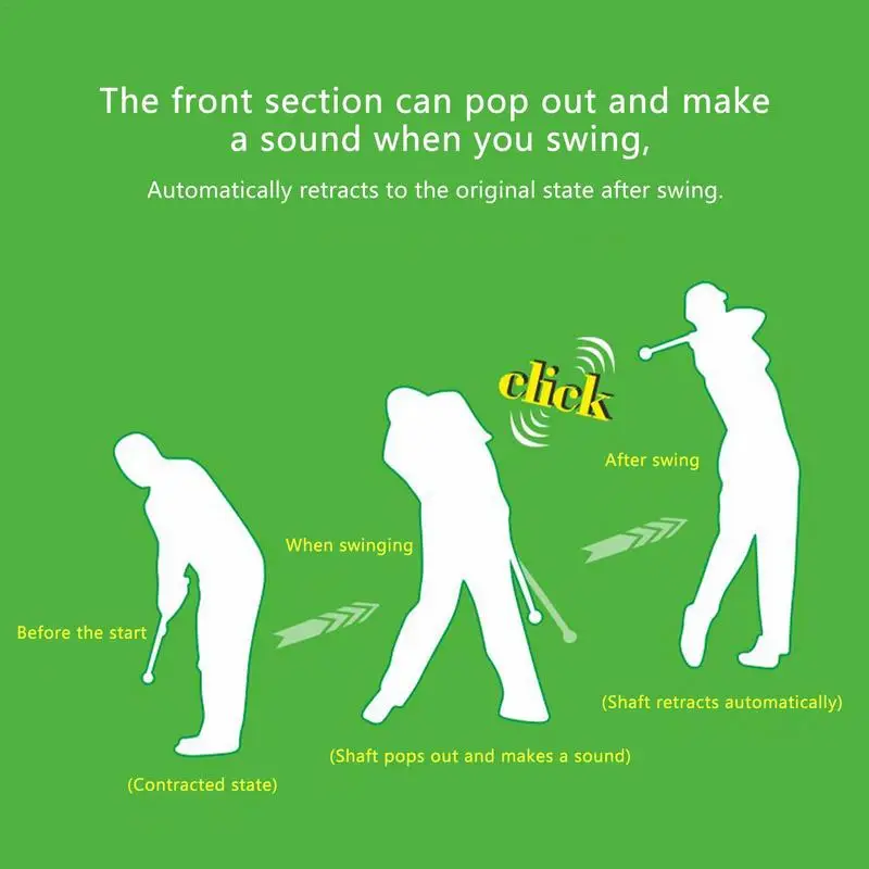 Golf Swing Practice Stick Telescopic Golf Swing Trainer Golf Swing Master Training Aid Posture Corrector Practice Golf Exercise