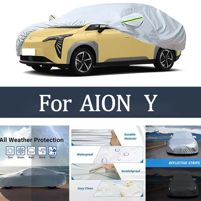 

For AION Y Car Cover Outdoor Protection Covers Snow Sunshade Waterproof Dustproof Exterior UV Car Accessories Auto