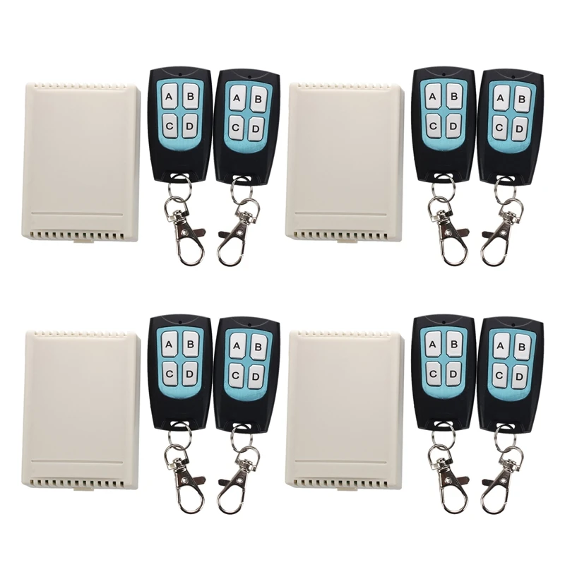 

4X DC 12V 4 Channel 200M Wireless RF Remote Control Switch 2 Transmitter + Receiver