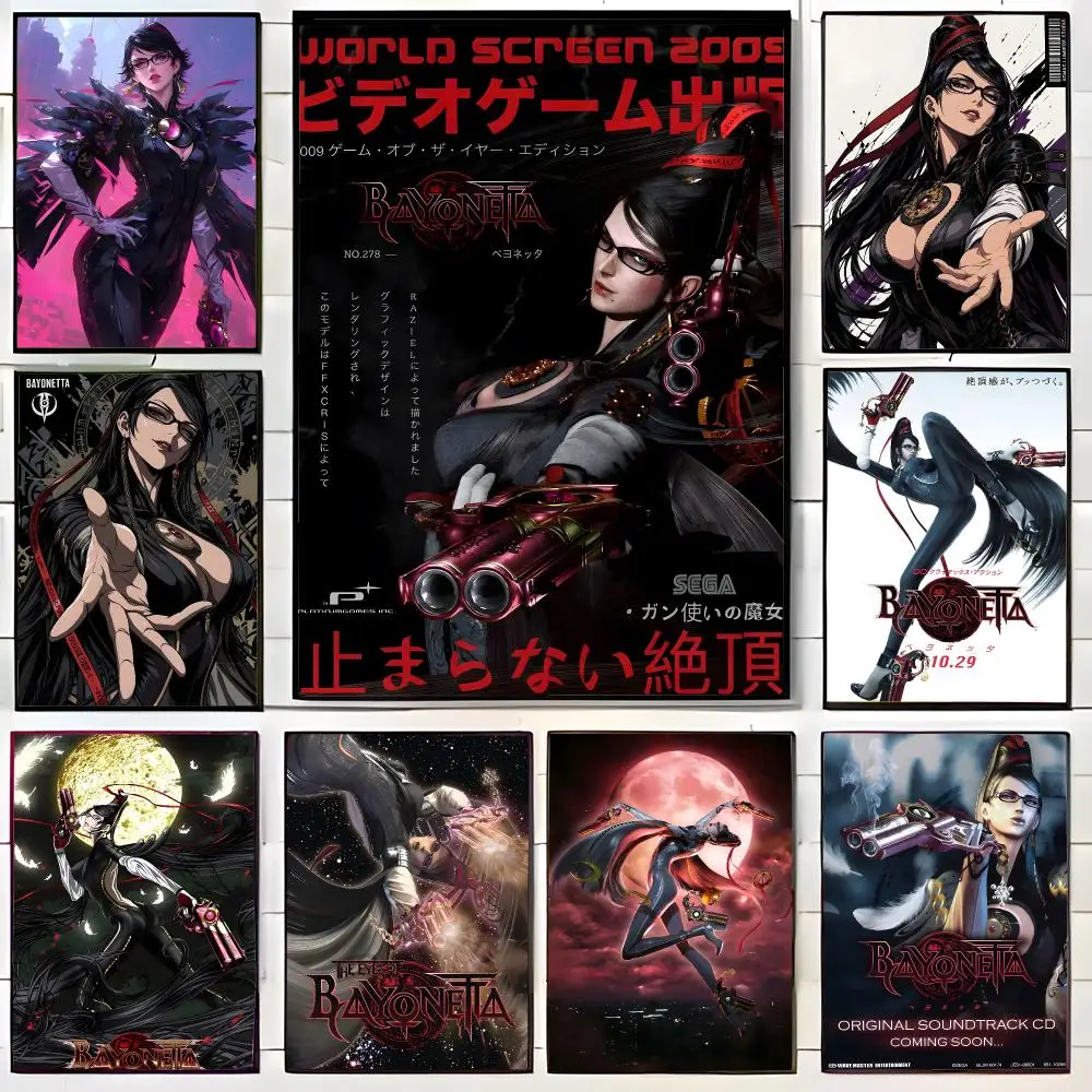 Action Game Bayonetta Poster Wall Art Print Decorative Mural Home Decor Gift Unframed