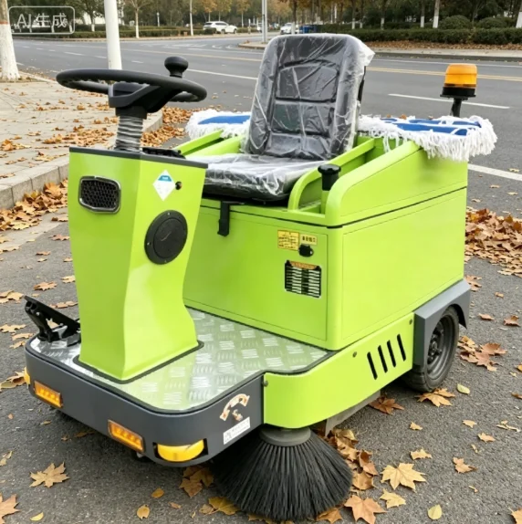 Customized Street Cleaner Large Electric Road Sweeper Outdoor Ride On Floor Sweeper
