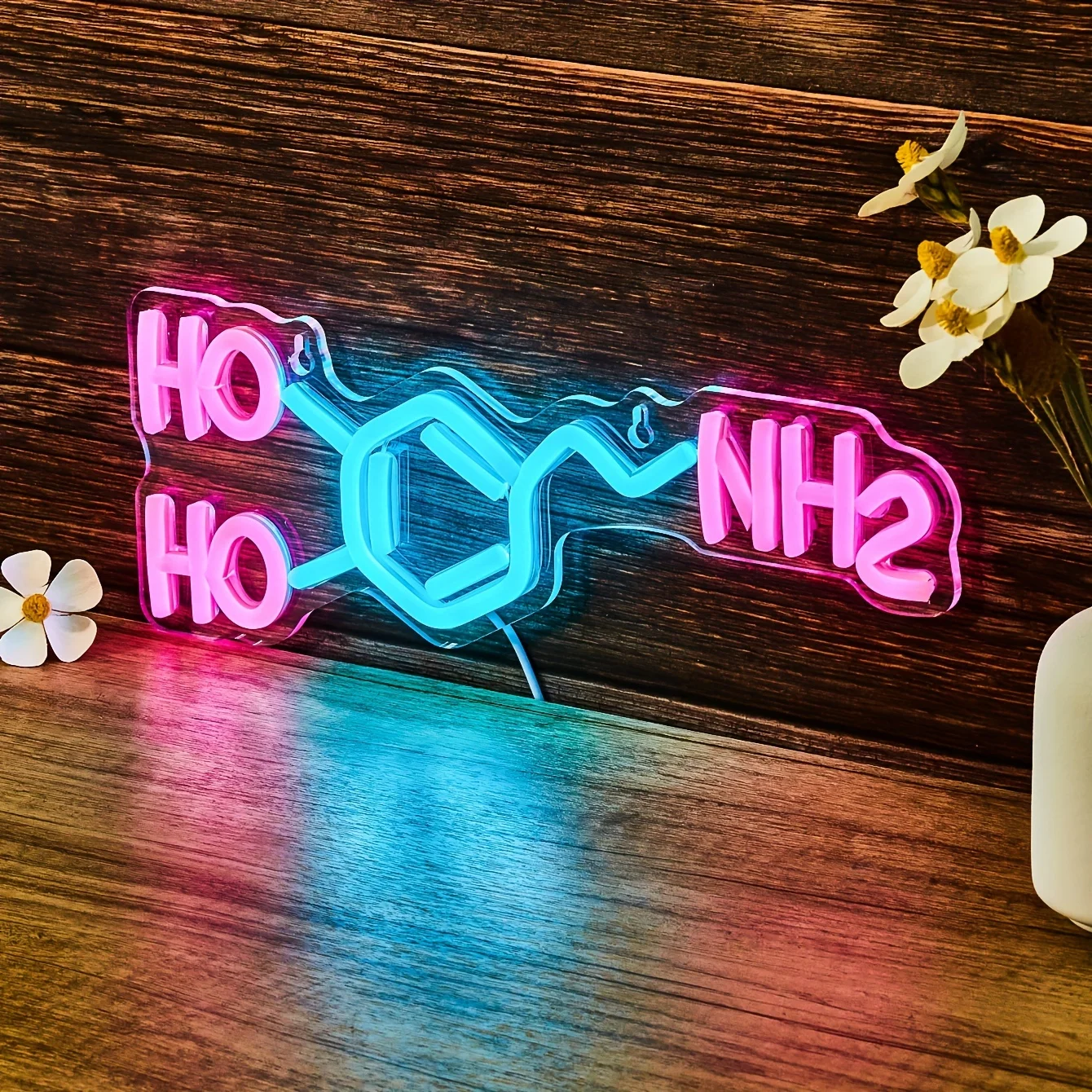 Vibrant Dopamine Symbol LED Neon Light-Wall Art for Parties, Bedrooms & Game Rooms - Sports Festival Gift, Energy-Saving,Durable