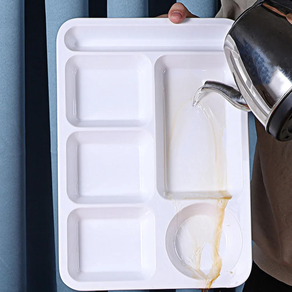 

Melamine Divided Plate Compartment Tray Unbreakable Child Food Storage Practical Fruit Plastic Barbecue