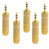 Audio Converter 3.5mm Male To 6.35mm Female Jack Connectors Gold Plated Microphone AUX Headphone Plug Adapter 6 3 To 3 5