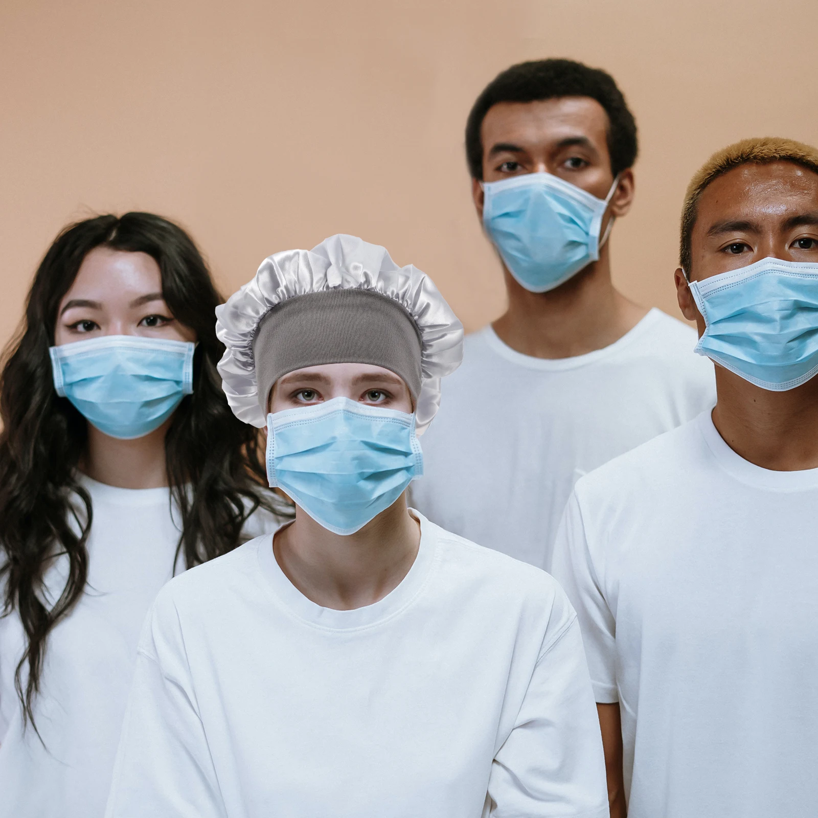 

1Pcs High Elastic Band Sleep Cap Wide Size Durable Night Hair Protector Practical Women Hat Sleep Cap Night Sleeping Hat