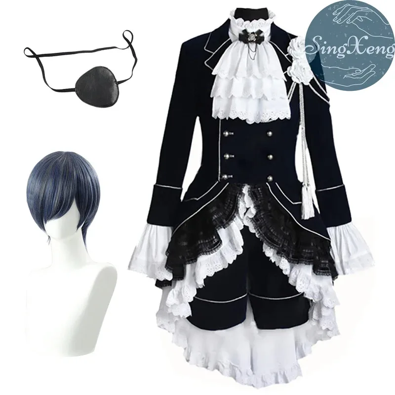 

SingXeng Anime Black Butler Cosplay Ciel Phantomhive Cosplay Costume Customize Halloween Women French Dress