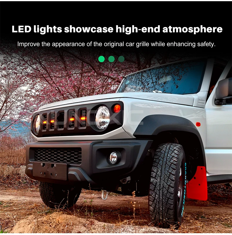 Für 2019 2020 2021 2022 2023 2024 2025 2026 Suzuki Jimny JB64 JB74 Auto LED Frontgrill-Leuchten Externe Grill-Lampen – Detail 6