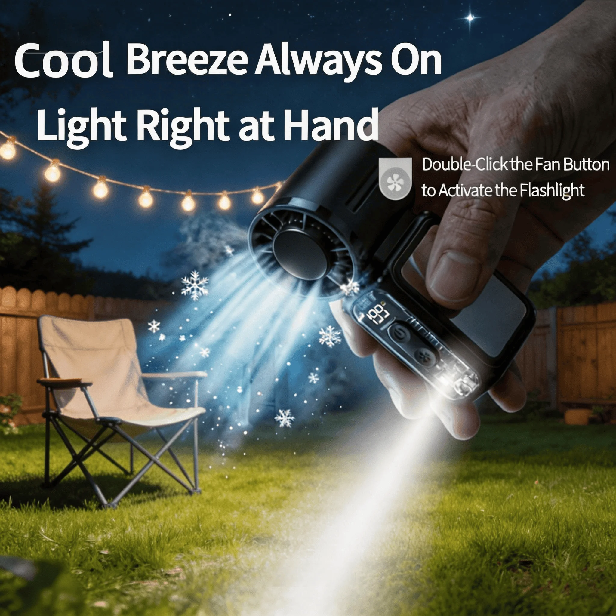 2026 Portable Fan,Handheld Neck Mini Fan With Makeup Mirror,5000mAh 13H Long Lasting,199 Speed Adjustable,LED Flashlight&SOS Light,Type-C Rechargeable Ultra Quiet Fan For Camping Outdoor Work Travel D image 8