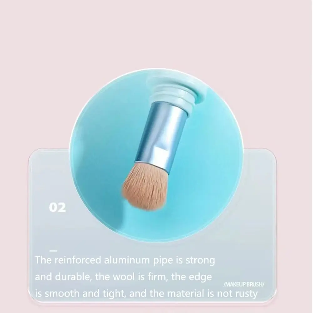 Set di pennelli per trucco 4 in 1 Pennello per fodera morbida Pennello per ombretto Pennello per carnagione Pennello per cipria Pennelli cosmetici a doppia estremità da viaggio