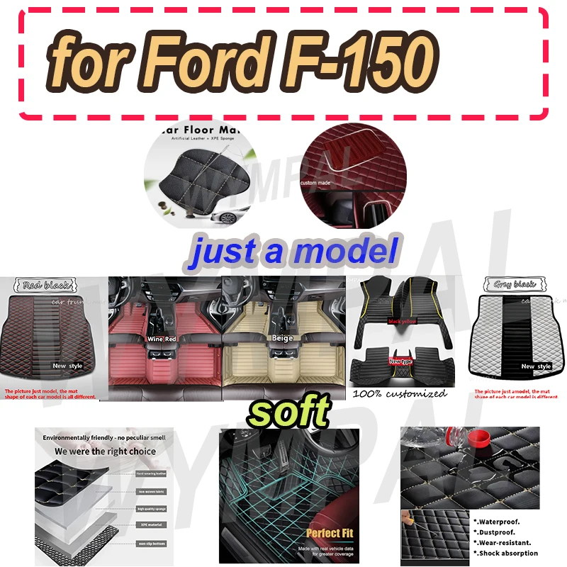 

LUXURY Floor Mats For Ford F-150 F150 F 150 4 Doors 2021 2020 2019 2018 2017 2016 2015 Car Floor Mats