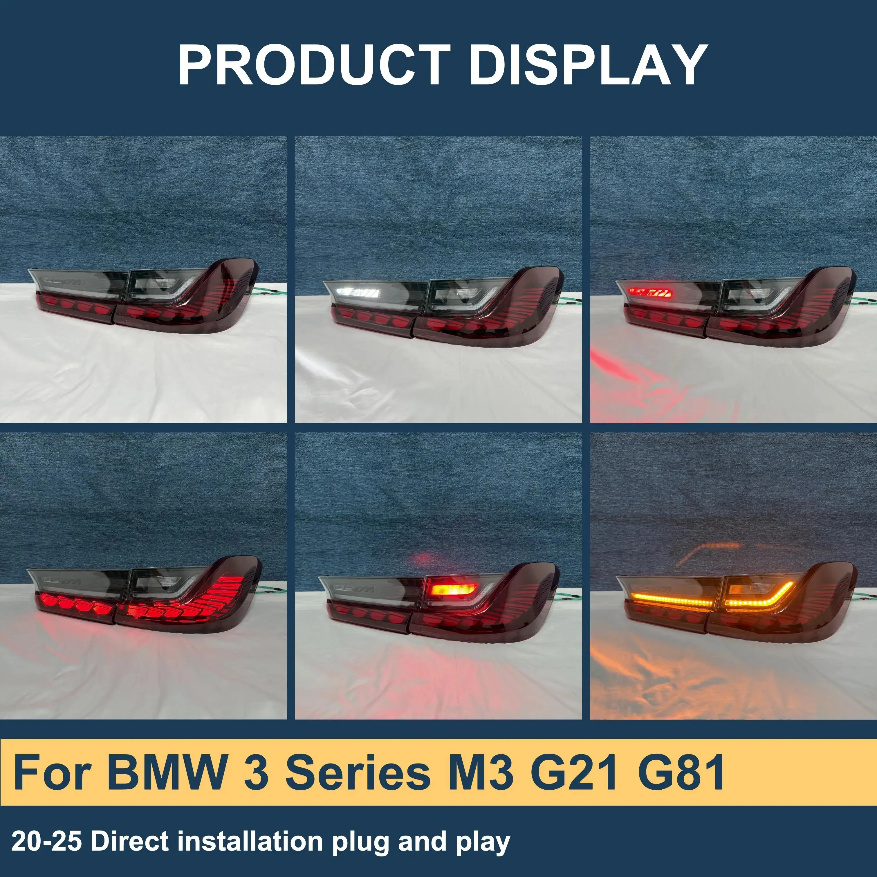New Upgrade GTS Dragon Scale Tail Lights For BMW 3 Series M3 Wagon Touring G21 G81 2020-2025 Auto Accessories Taillight