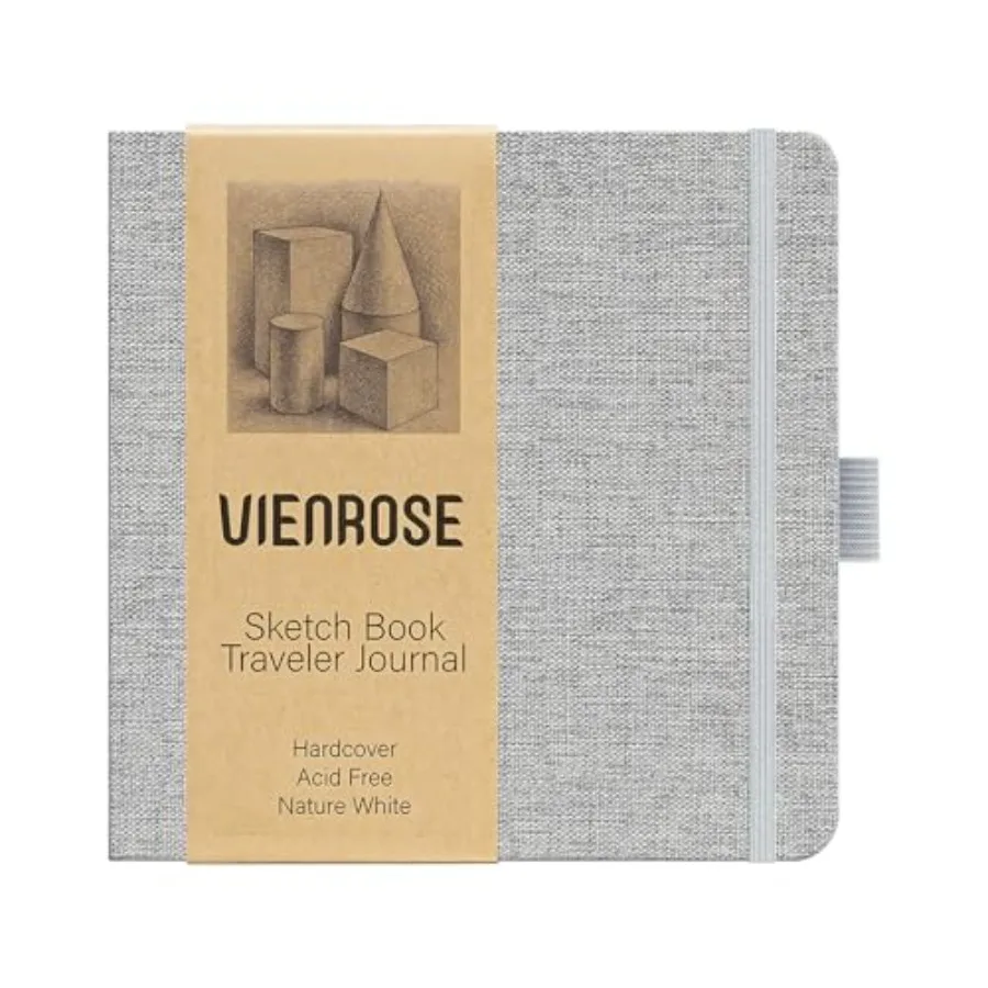 

5.5"x5.5" Sketch Books, Linen Cover Hardbound Sketching Book with Acid-Free Paper, Drawing Pad for,Beginners and Professionals,