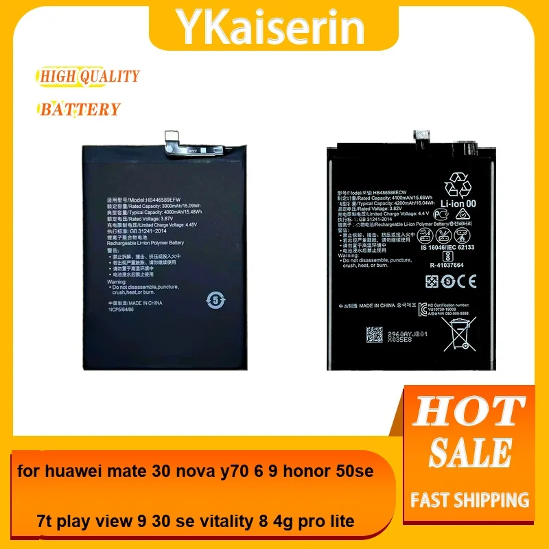 HB426493EFW HB466485EEW para Huawei Mate 30 Nova Y70 6 9 Honor 50SE 7T Play View SE Vitality 8 4G Pro Lite batería