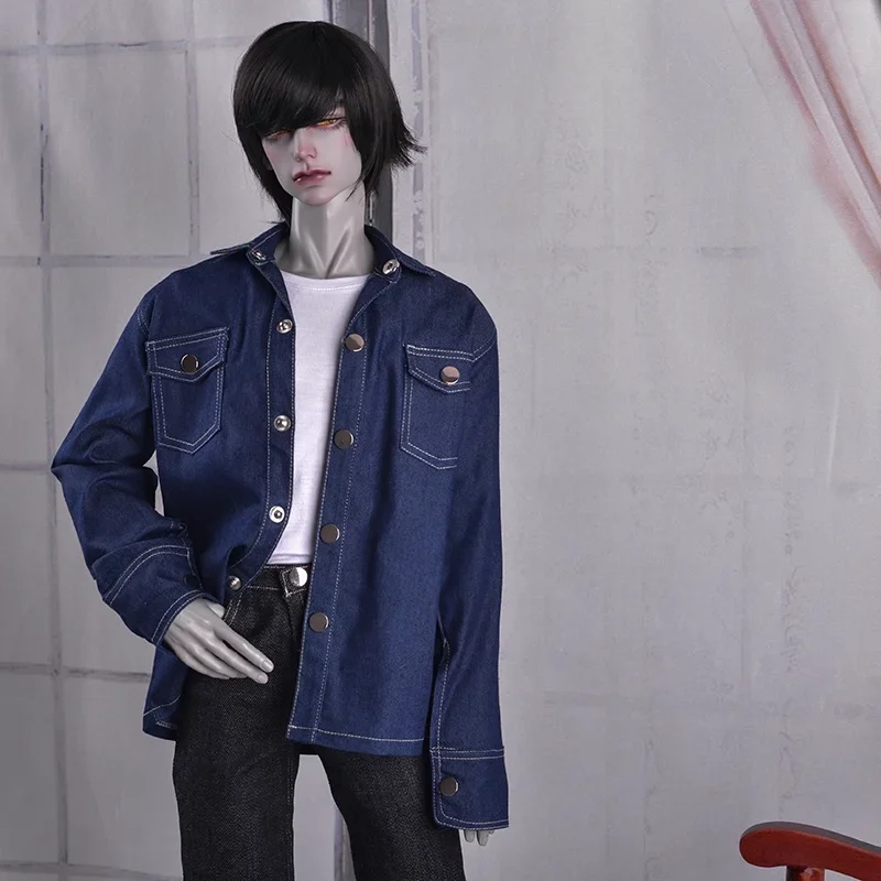 

BJD Doll Clothing For ID75 73cm Popo68 Doll Casual Denim Coat Shiert Dolls Accessories(No Doll)