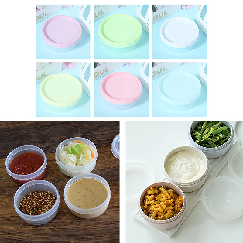 Round Food Fresh Keeping Box Kitchen Refrigerator Fruit Snack Sealed Jar Jewellery Beads Accessories Storage Container