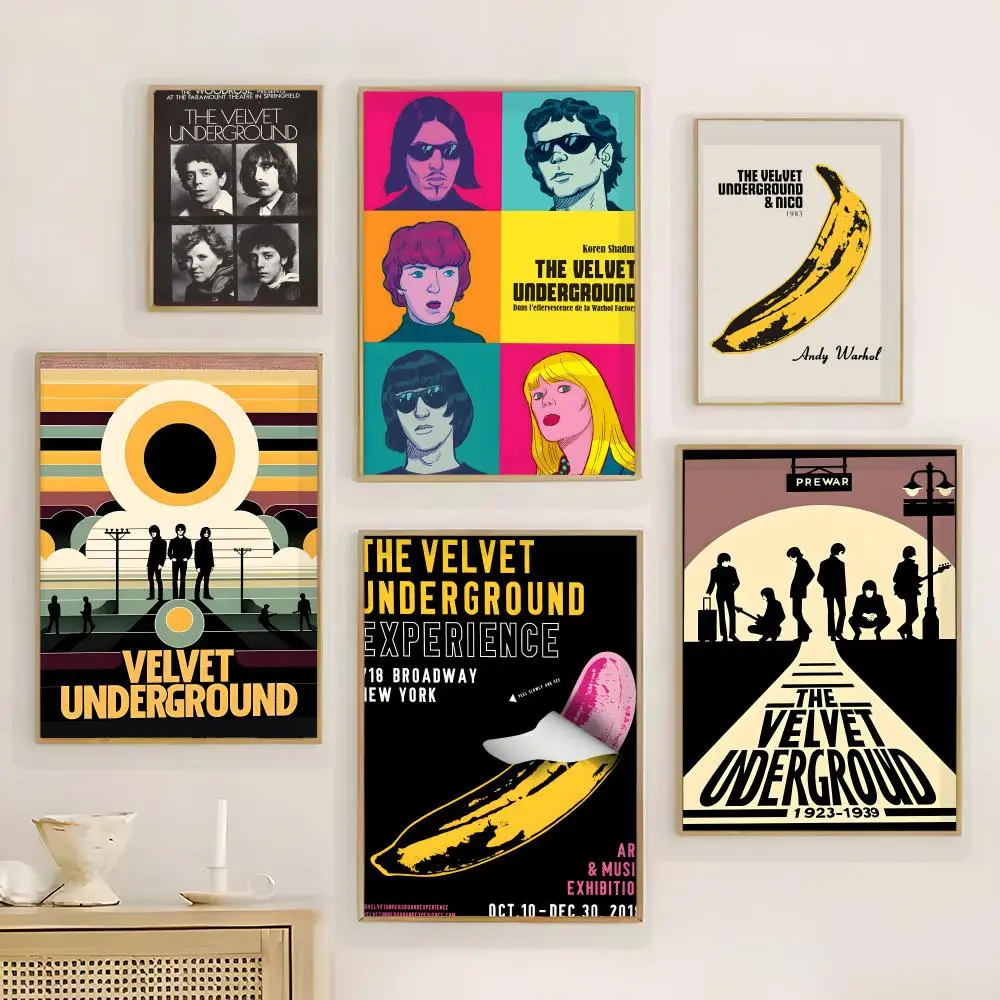 Music - T-The V-Velvets Undergrounds Poster Wall Art Print Poster for Living Room Bedroom Home Decor