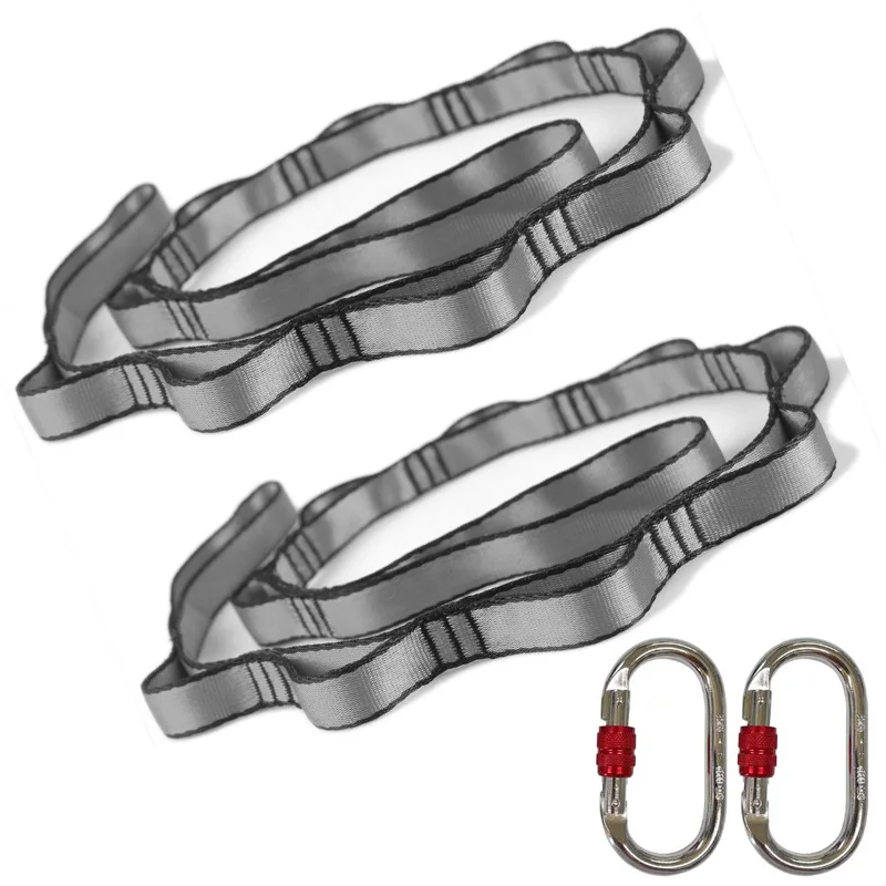 

2 шт. ремни-цепочки с ромашками и 2 карабины для гамака для йоги, воздушные шелковые ремни