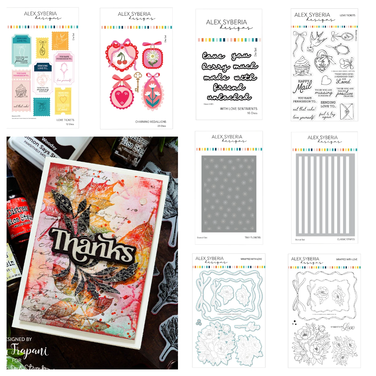 Tiny Flowers Wrapped with Love Metal Cutting Dies Stamps for DIY Scrapbook Handmade Diary Calendar Holiday Gift February 2026 Ne