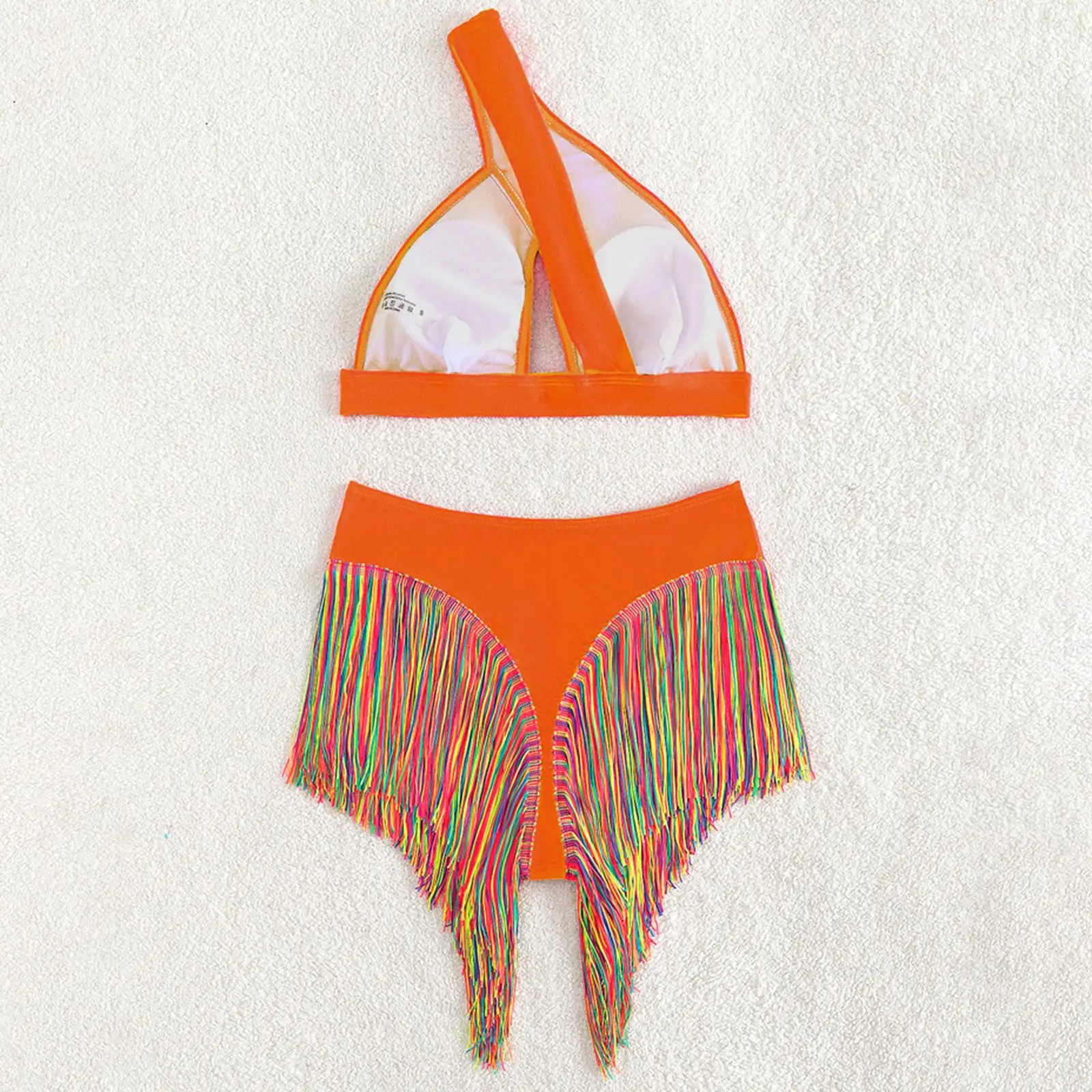 

Nylon Bikini Swimsuit Asymmetrical Neck Two Piece Set Women Beachwear Trendy Swimwear for Summer Holidays