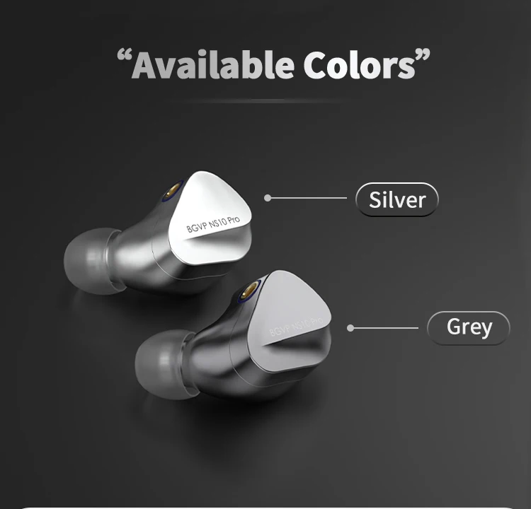 BGVP NS10Pro high resolution two moving coil 8 moving iron ten unit HiFi in-ear wired headphones sports HIFI earbuds NS10 Pro