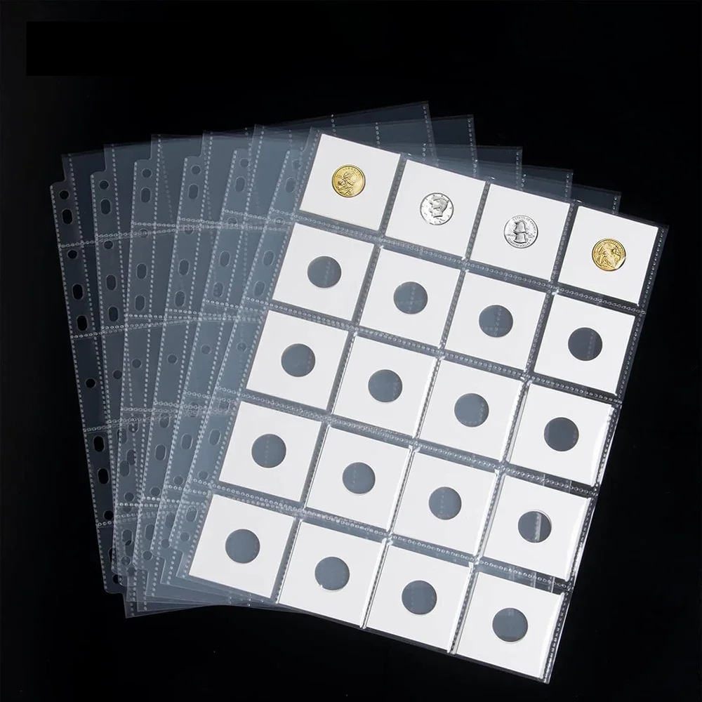 PVC-freie A4-Top-Loading-Münz- und Fotobinderhüllen, 11-Loch-20-Taschen-PP-Ersatzhüllen für Münz- und Fotoaufbewahrung – Detail 1
