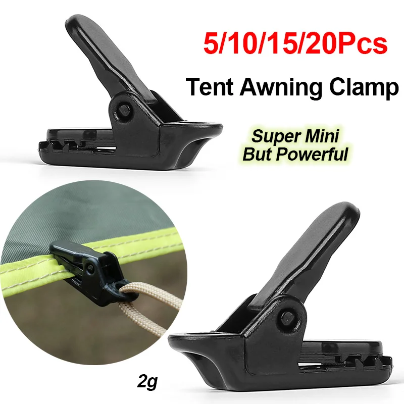 5/10/15/20 pz telone Clip tenda baldacchino Clip fibbia esterna vento corda morsetti Clip ganci a scatto tenda tenda tenda da campeggio stringere strumento