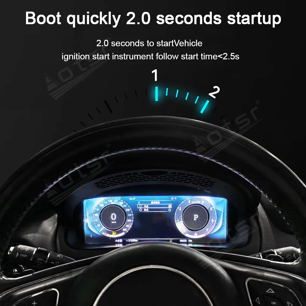 12.3 Inch The Newest Digital Cluster Odometer Screen For Jaguar XJL Multimedia Player Dashboard Speed Meter Car Accessories