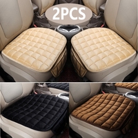 2pcs Car Seat Covers Plush Car Seat Cushion for All Seasons, Non-slip and Free of Binding  Protector Mats Car Accessories