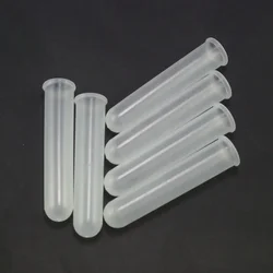 LOT 10 20ml With Cap Translucent Laboratory Plastic Test Tubes Vials Centrifuge Tubes Round Bottom