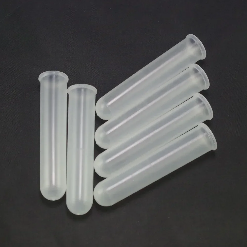 LOT 10 20ml With Cap Translucent Laboratory Plastic Test Tubes Vials Centrifuge Tubes Round Bottom