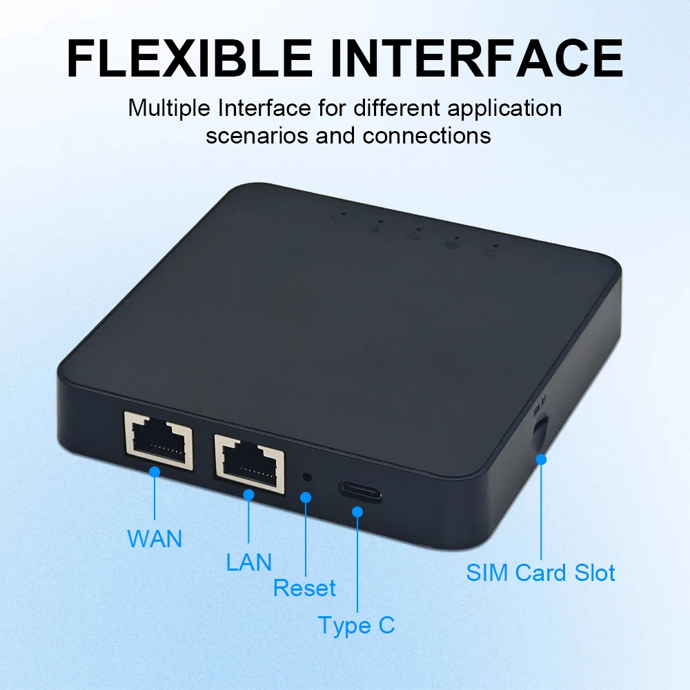 OPTFOCUS 4G WIFI LTE Box Router 300Mbps Wireless Simcard Mobile Modem Hotspot 2 Port RJ45 WAN/LAN SIM Card Router مع Type-c #4