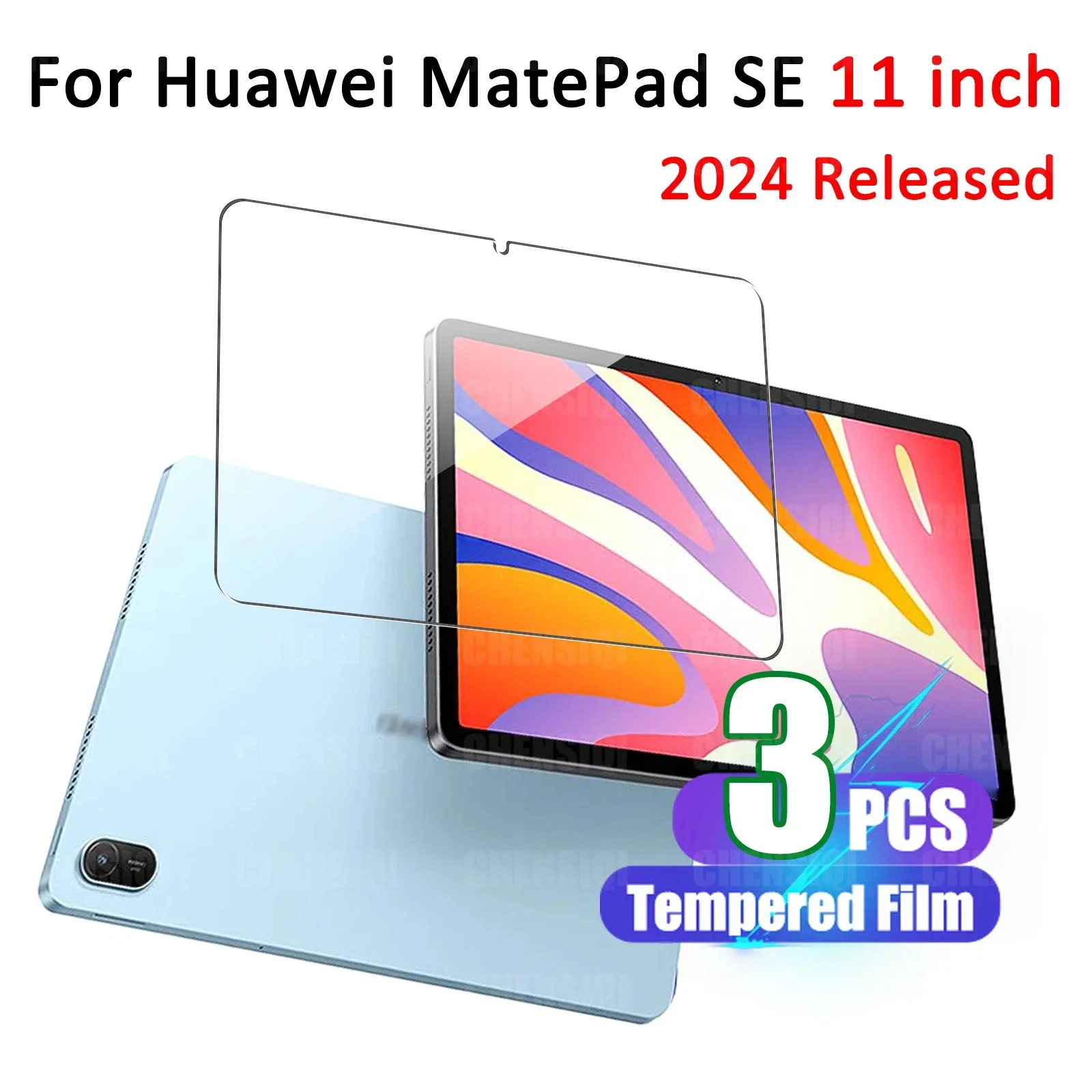Protetor de tela para Huawei MatePad SE 2024 (11 polegadas) HD 9H Dureza Resistente a arranhões Anti-queda Tablet Filme de vidro temperado