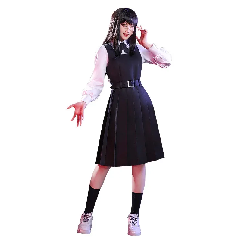

Sumiooo cos Mitaka Asa Cosplay Costume Halloween Christmas Role Playing Party Comic Exhibition Game Black and white sexy uniform
