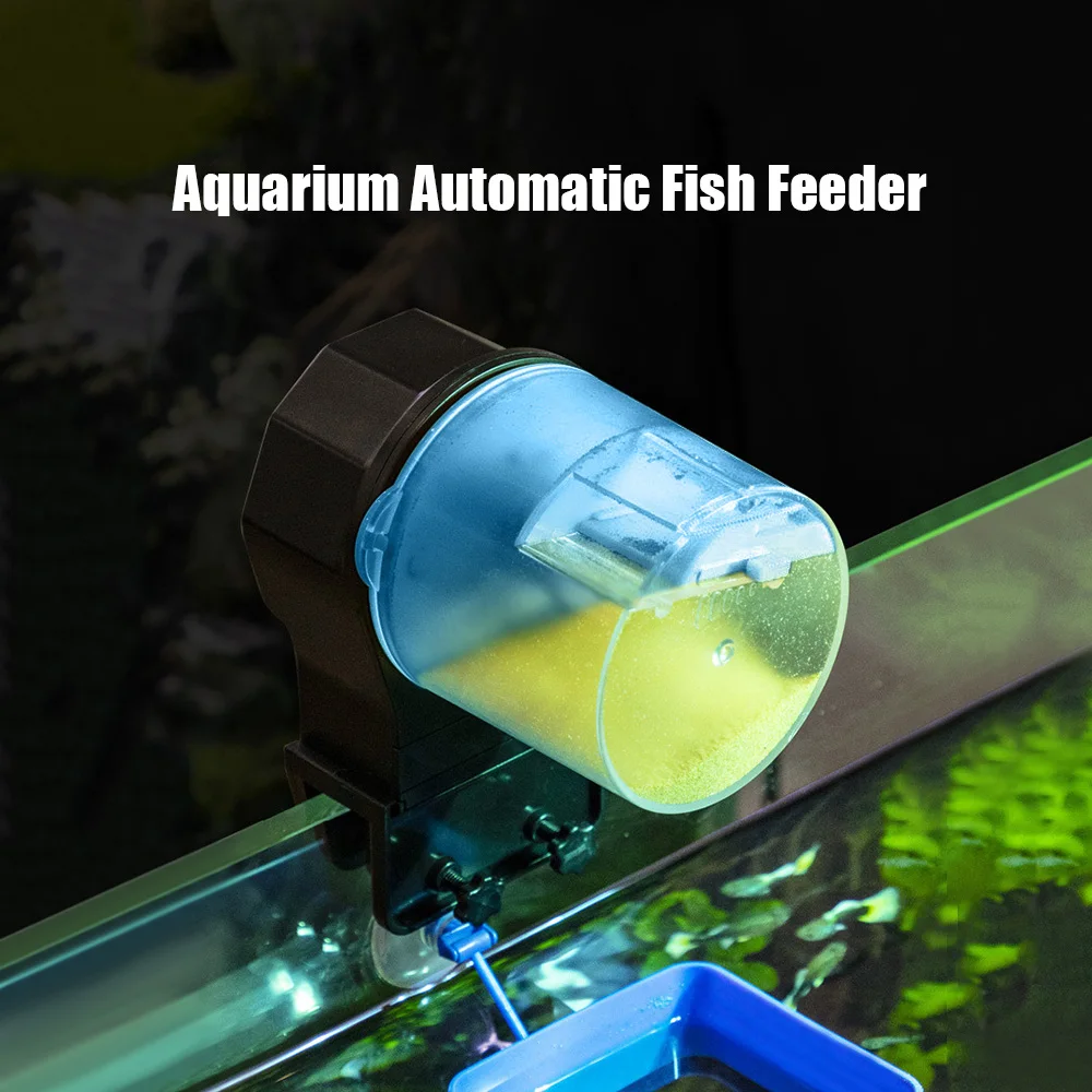 Aquarium Automatic Fish Feeder Fish Tank Timer Feeder Electric Adjustable Fish Food Dispenser Manual/ Automatic Feeding