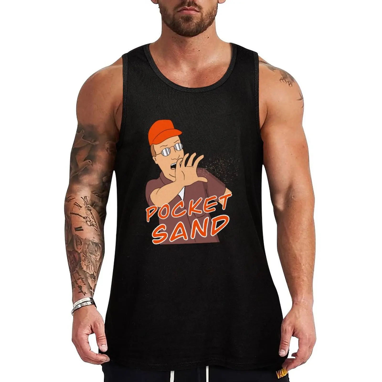 

Pocket Sand Tank Top Funny Print Tank Top Humor Graphic Sleeveless Shirt