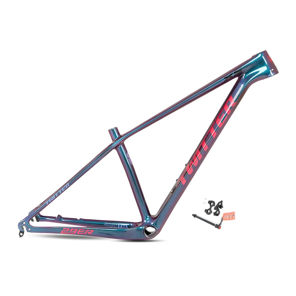 

TWITTER quick release holographic carbon fiber bicycle mountain bike frame 27.5/29 inches gravel bike frameset carbon frame