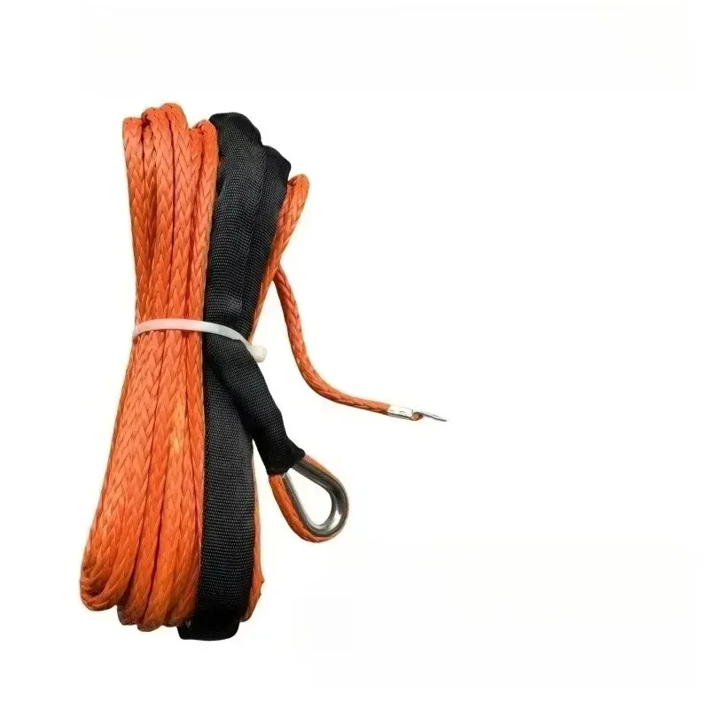

1/4''x50' for Truck Boat 7700lbs Towing Rope Emergency Car Outdoor Synthetic Winch Rope Cable ATV UT Replacement Accessories