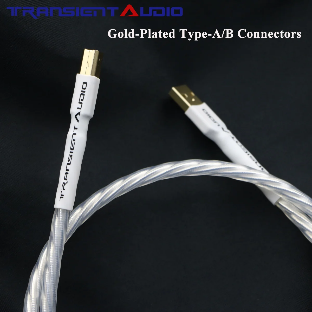 TRANSIENTHI-Fi  Hi-End USB Audio Cable，audio interconnect cable, DAC decoder cable for Amplifier/DAC (Type-A to Type-B)