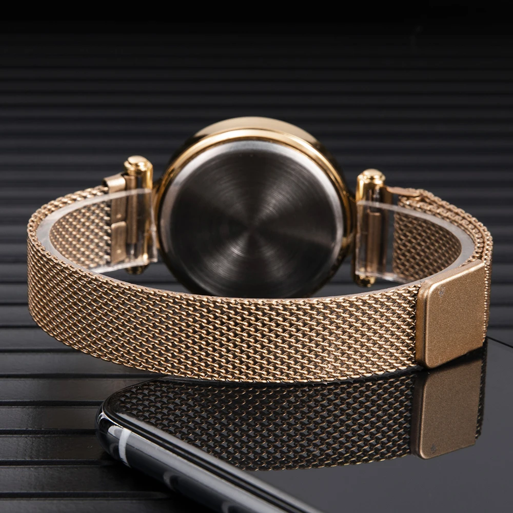 Fashion Rose Gold Women\'s Watches Waterproof LED Digital Watch Luxury Stainless Steel Ladies Electronic Wristwatch Reloj Mujer