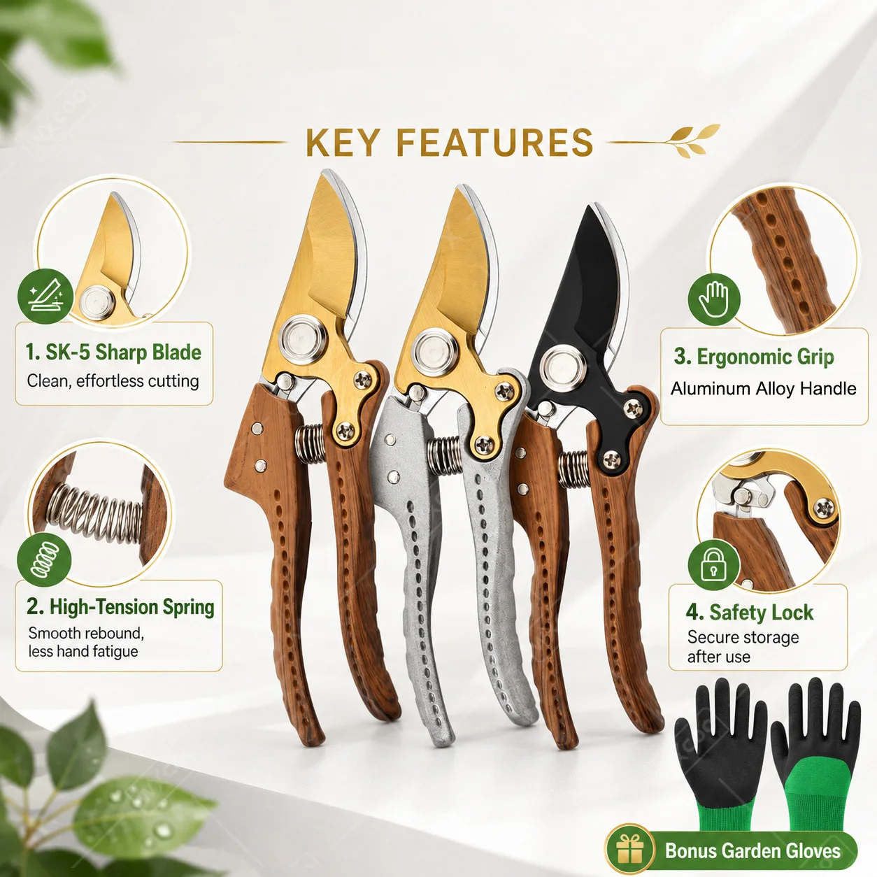 Labor-saving Pruner Multifunctional Pruning Shears Garden Scissors for Gardening Pruning Plants Garden Bonsai Scissors Tools