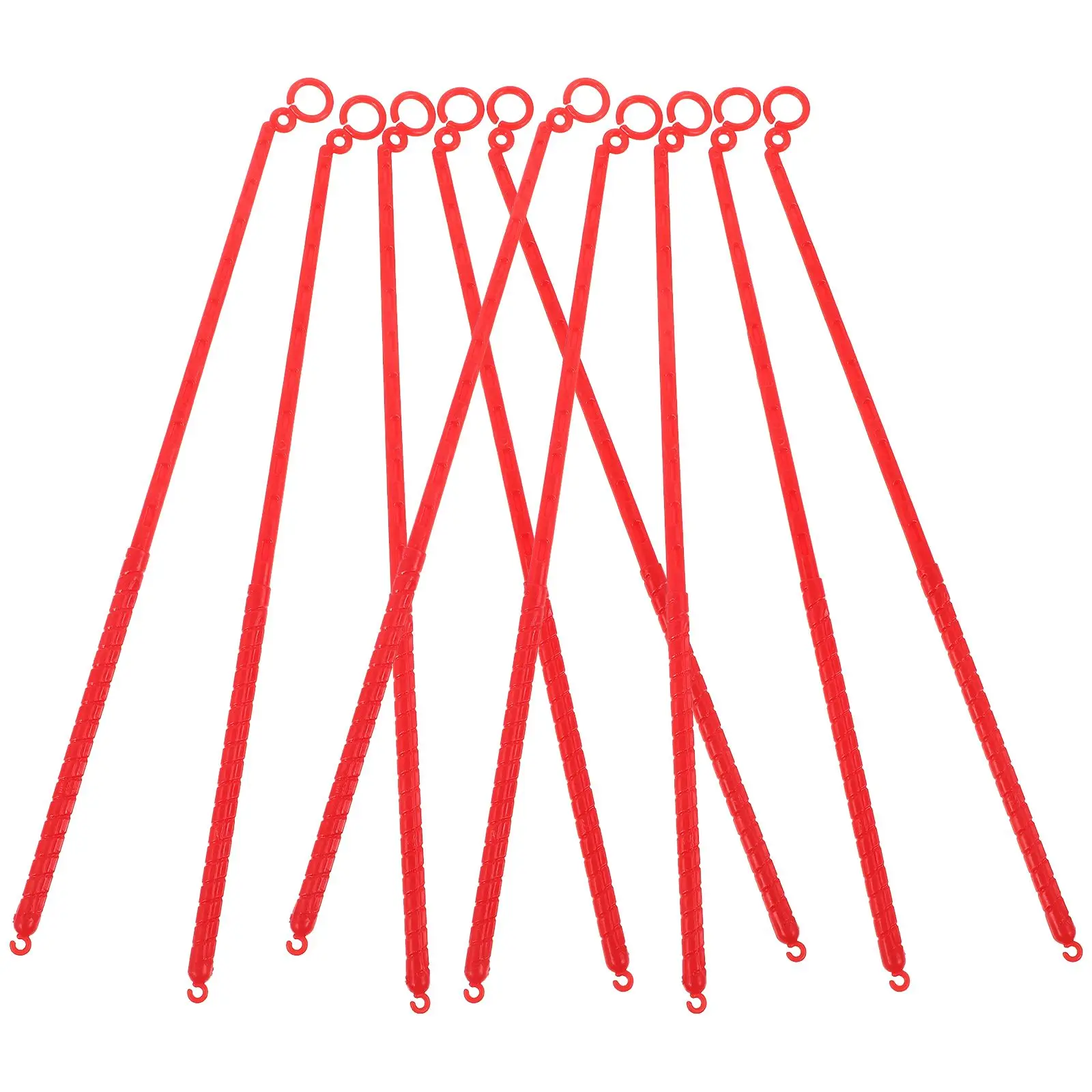 

10 шт. однотонные красные палочки для фонарей для изготовления бумажных фонарей, ручки для фестиваля, принадлежности для рукоделия, прочный пластик, удобный без заусенцев