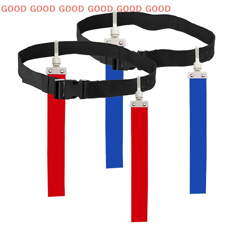 Adjustable Soccer Rugby Flag Tag Waist Strap Football Waist Flag Bright Color American Football Match Training Belt