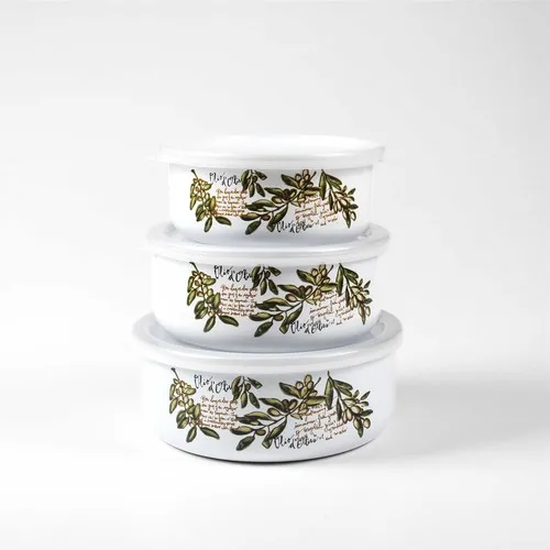 急増エナメル収納容器14-16-18 cm