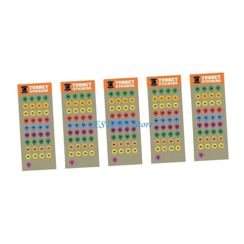 G6DE 10/5 Blatt leicht zu entfernender Zielfernrohr-Aufkleber, Jagd-Zielfernrohr-Bereiche, Markierungen, Gewehre, für Üben