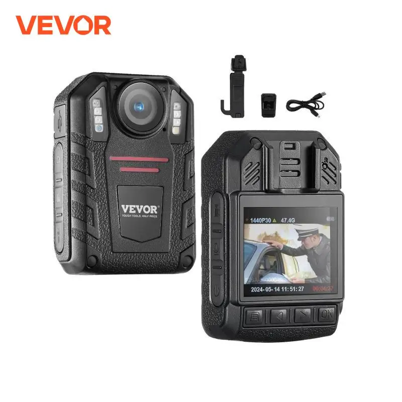 VEVOR 1440P HD Police Body Camera 64/128GB with Audio Video 2.0\