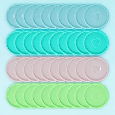 80 pezzi Macaron Raccoglitore Anelli PP Plastica a fogli mobili Notebook Planner Dischi di rilegatura Raccoglitore Anelli Fibbie di rilegatura