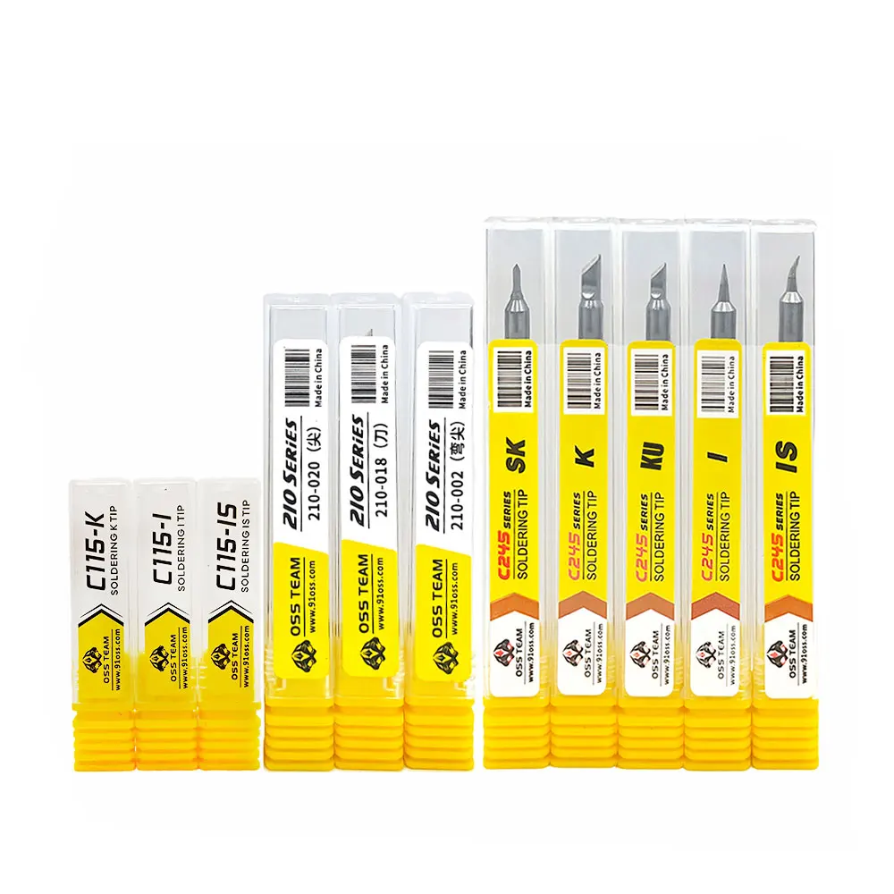 OSS C115 C210 C245 Super Fine Series Soldering Iron Tips for T90 T80 HS03 HS02 Soldering Iron T210 T245 Soldering Station